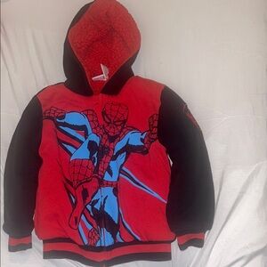 Marvel Spider-Man Kids Hoodie - Red, Black, and Blue Design